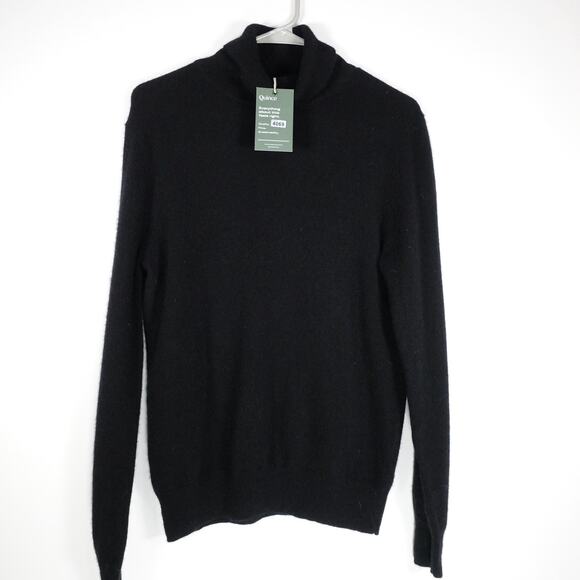 Fair Condition Quince Men’s Turtleneck Sweater Black Mongolian Cashmere Small - Picture 1 of 8
